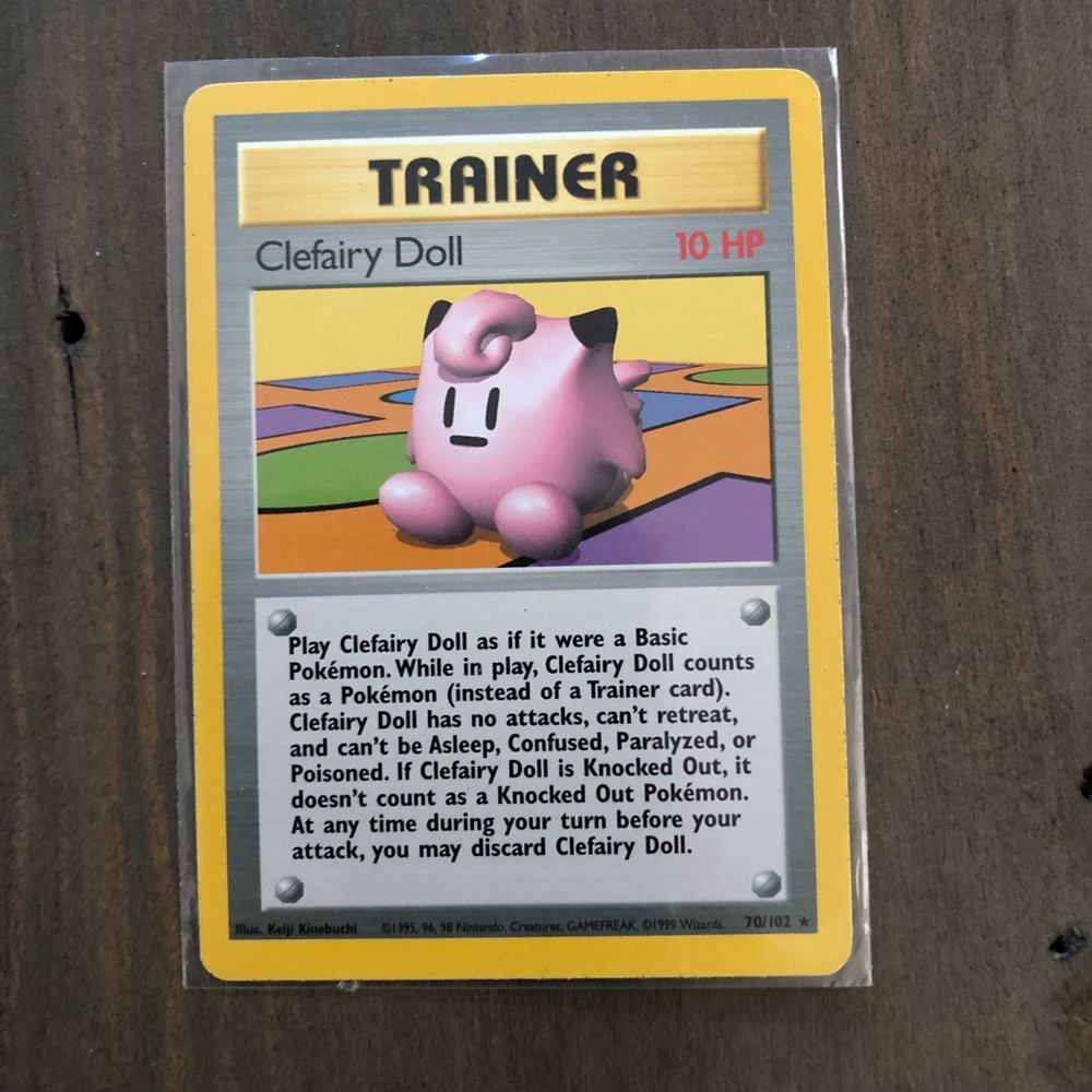 1990’s rare vintage Clefairy Doll Trainer Pokémon card 70/102